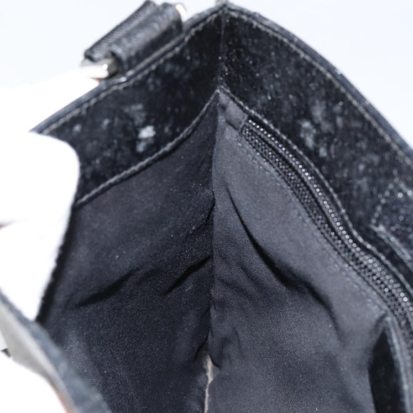 GUCCI GG Canvas Shoulder Bag Black Silver 27639 Auth ep11186