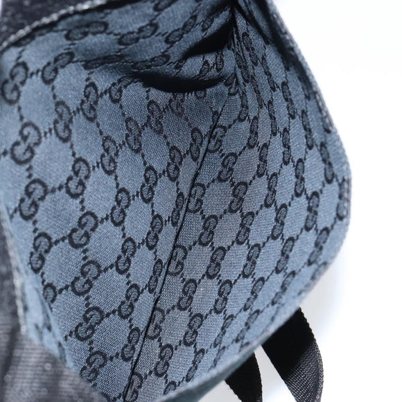 GUCCI GG Canvas Shoulder Bag Black Silver 27639 Auth ep11186A