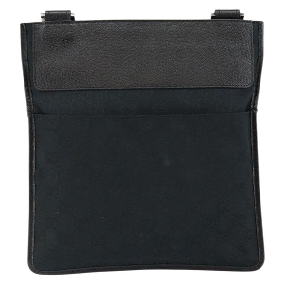GUCCI GG Canvas Umhängetasche Schwarz Silber 27639 Auth ep11186A