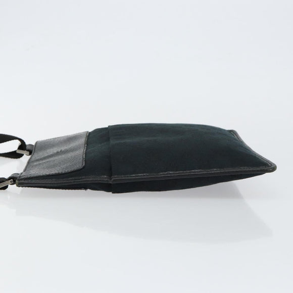 GUCCI GG Canvas Shoulder Bag Black Silver 27639 Auth ep11186A