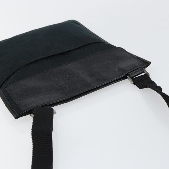 GUCCI GG Canvas Umhängetasche Schwarz Silber 27639 Auth ep11186A
