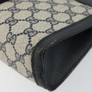 GUCCI GG Supreme Sherry Line Clutch Bag PVC Navy Fuchsia 89 01 001 Auth ep11187-10