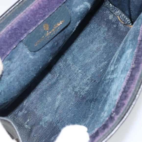 GUCCI GG Supreme Sherry Line Clutch Bag PVC Navy Fuchsia 89 01 001 Auth ep11187