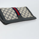 GUCCI GG Supreme Sherry Line Clutch Bag PVC Navy Fuchsia 89 01 001 Auth ep11187-6