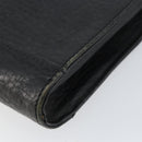 Burberrys Clutch Bag Leather Black Auth ep11188-15