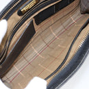 Burberrys Clutch Bag Leather Black Auth ep11188-11