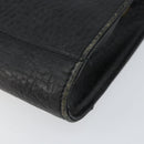 Burberrys Clutch Bag Leather Black Auth ep11188-7