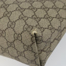 GUCCI GG Supreme Tote Bag PVC Leather Beige Auth ep11190-12