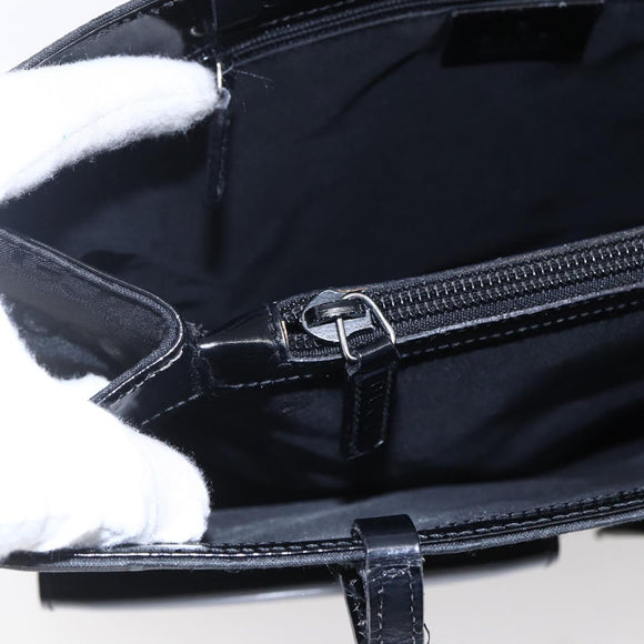 GUCCI GG Canvas Tote Bag Nylon Black Auth ep11191