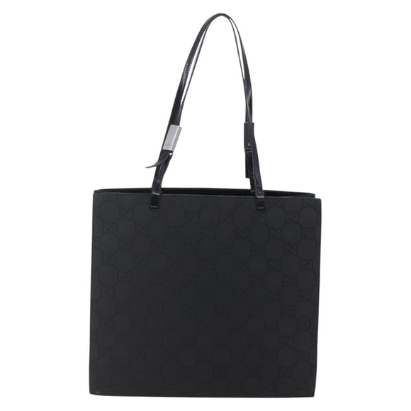 GUCCI GG Canvas Tote Bag Nylon Black Auth ep11191