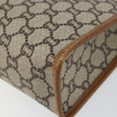 GUCCI GG Plus Supreme Clutch Bag PVC Beige Gold Auth ep11196-10