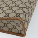 GUCCI GG Plus Supreme Clutch Bag PVC Beige Gold Auth ep11196-11