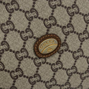 GUCCI GG Plus Supreme Clutch Bag PVC Beige Gold Auth ep11196-12