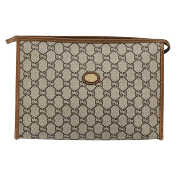 GUCCI GG Plus Supreme Clutch Bag PVC Beige Gold Auth ep11196 - 0