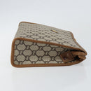 GUCCI GG Plus Supreme Clutch Bag PVC Beige Gold Auth ep11196-4