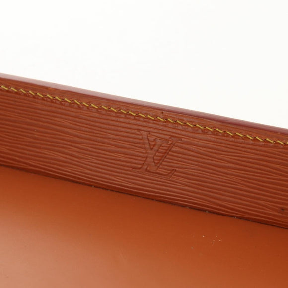 LOUIS VUITTON Epi Documents case Clutch Bag Zipangu Gold LV Auth ep11199A