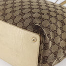 GUCCI GG Canvas Tote Bag Beige Gold 120836 Auth ep11204-8