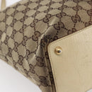 GUCCI GG Canvas Tote Bag Beige Gold 120836 Auth ep11204-17