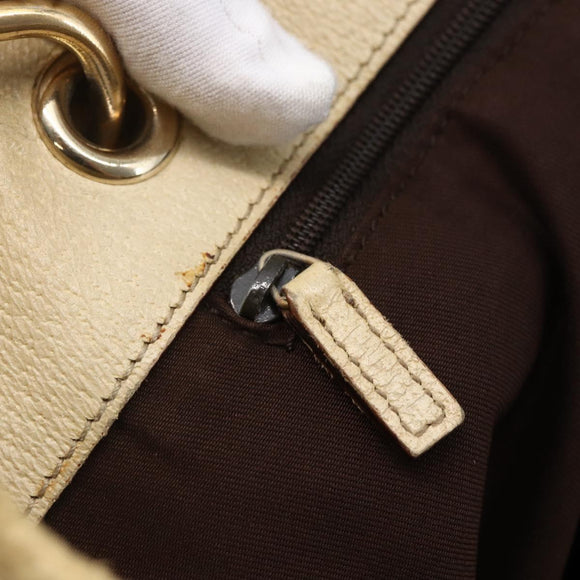 GUCCI GG Canvas Tote Bag Beige Gold 120836 Auth ep11204