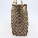 GUCCI GG Canvas Tote Bag Beige Gold 120836 Auth ep11204-3