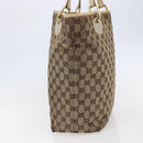 GUCCI GG Canvas Tote Bag Beige Gold 120836 Auth ep11204-4