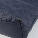 GUCCI Guccissima GG Tote Bag Leather Blue Auth ep11205-9
