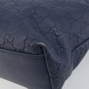 GUCCI Guccissima GG Tote Bag Leather Blue Auth ep11205-15