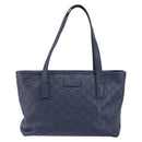 GUCCI Guccissima GG Tote Bag Leather Blue Auth ep11205-13