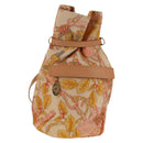 LOEWE Shoulder Bag Canvas Leather Beige Pink yellow Auth ep11209-1