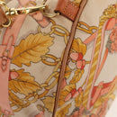 LOEWE Shoulder Bag Canvas Leather Beige Pink yellow Auth ep11209-16