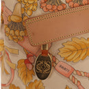 LOEWE Shoulder Bag Canvas Leather Beige Pink yellow Auth ep11209-10