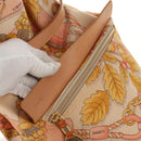 LOEWE Shoulder Bag Canvas Leather Beige Pink yellow Auth ep11209-18