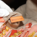 LOEWE Shoulder Bag Canvas Leather Beige Pink yellow Auth ep11209-12