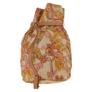 LOEWE Shoulder Bag Canvas Leather Beige Pink yellow Auth ep11209-2