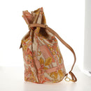 LOEWE Shoulder Bag Canvas Leather Beige Pink yellow Auth ep11209-3