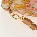 LOEWE Shoulder Bag Canvas Leather Beige Pink yellow Auth ep11209-8