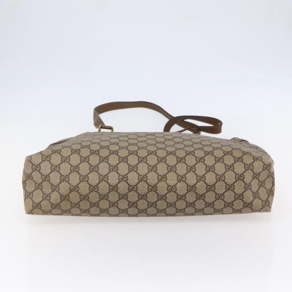 GUCCI GG Supreme Tote Bag PVC Beige Gold 39 02 061 Auth ep11212