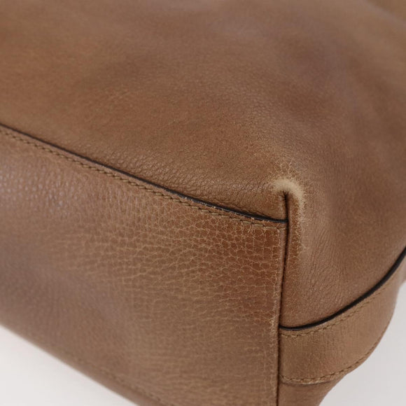 GUCCI Miss GG Hand Bag Leather 2way Brown Silver 326514 Auth ep11215