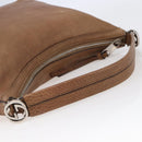 GUCCI Miss GG Hand Bag Leather 2way Brown Silver 326514 Auth ep11215-7