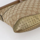 GUCCI GG Canvas Shoulder Bag Beige Gold 145857 Auth ep11216-14