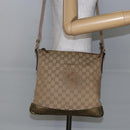 GUCCI GG Canvas Shoulder Bag Beige Gold 145857 Auth ep11216-22