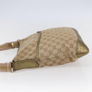 GUCCI GG Canvas Shoulder Bag Beige Gold 145857 Auth ep11216-3