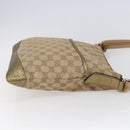 GUCCI GG Canvas Shoulder Bag Beige Gold 145857 Auth ep11216-4