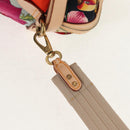 Salvatore Ferragamo Gancini Animal Boston Bag Nylon Leather Beige Auth ep11228-16