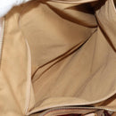 Salvatore Ferragamo Gancini Animal Boston Bag Nylon Leather Beige Auth ep11228-28