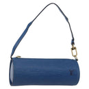 LOUIS VUITTON Epi Soufflot Pouch Blue LV Auth ep11230-1