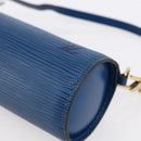 LOUIS VUITTON Epi Soufflot Pouch Blue LV Auth ep11230-9