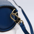 LOUIS VUITTON Epi Soufflot Pouch Blue LV Auth ep11230-17