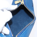 LOUIS VUITTON Epi Soufflot Pouch Blue LV Auth ep11230-11