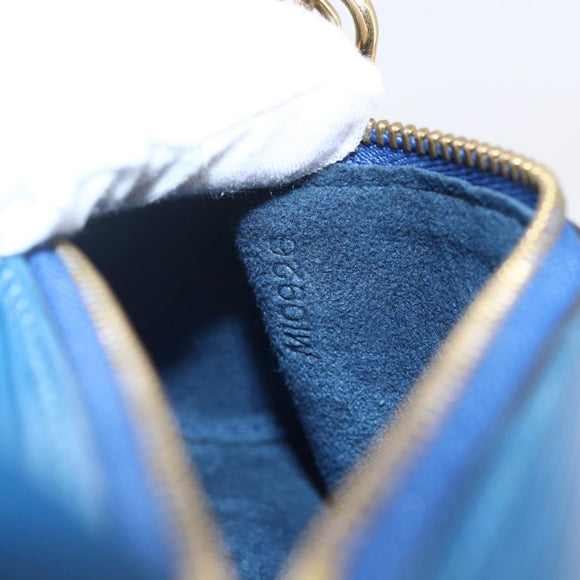 LOUIS VUITTON Epi Soufflot Pouch Blue LV Auth ep11230